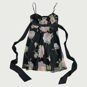 Floral Chiffon Babydoll Dress